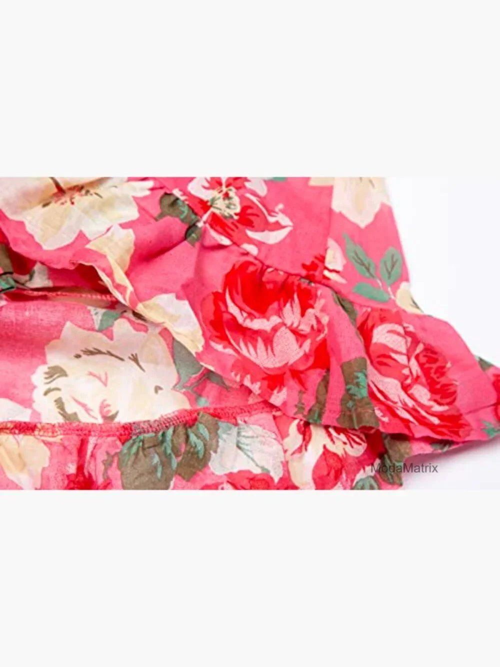 Girls Boho High Low Midi Dress Sleeveless Floral Fit & Flare Party_6